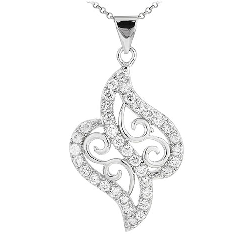 pendentif femme argent zirconium 8300927