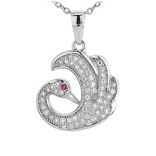 pendentif femme argent zirconium 8300933