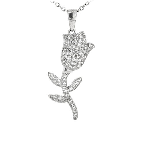 pendentif femme argent zirconium 8300944