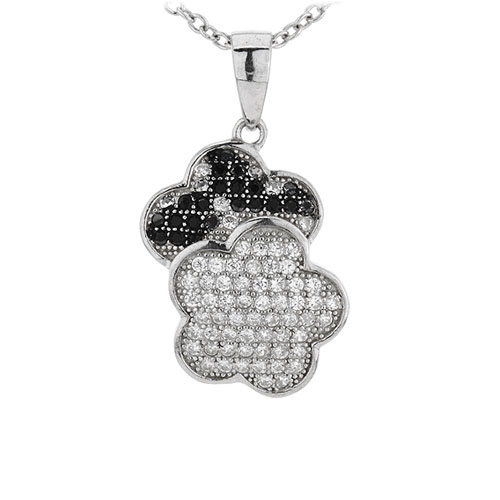 pendentif femme argent zirconium 8300945