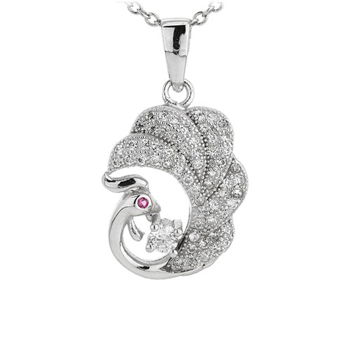 pendentif femme argent zirconium 8300947