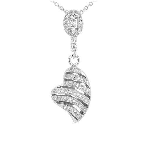 pendentif femme argent zirconium 8300951