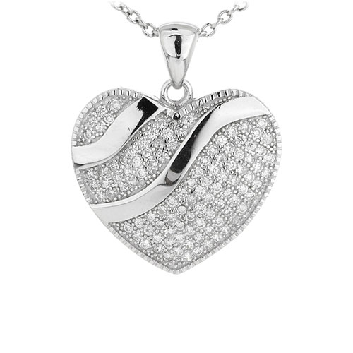 pendentif femme argent zirconium 8300954