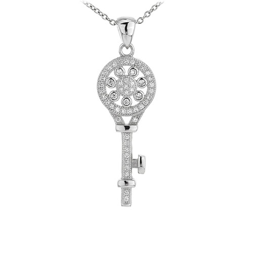 pendentif femme argent zirconium 8300955