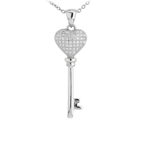 pendentif femme argent zirconium 8300956