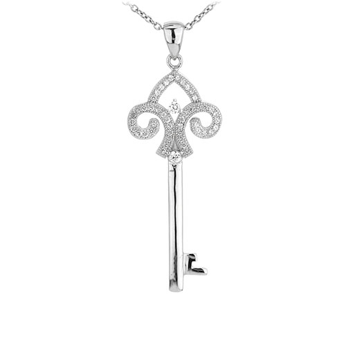 pendentif femme argent zirconium 8300958