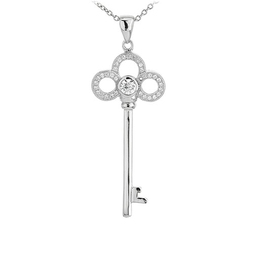 pendentif femme argent zirconium 8300959