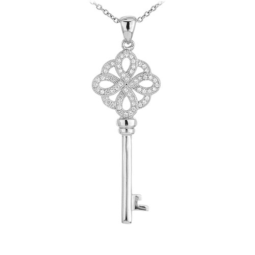 pendentif femme argent zirconium 8300964