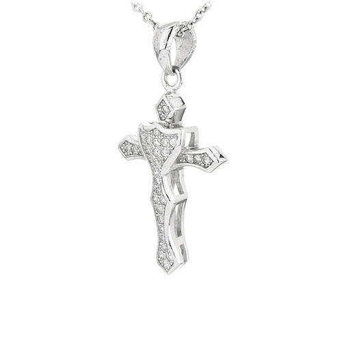 pendentif femme argent zirconium 8300966 pic2