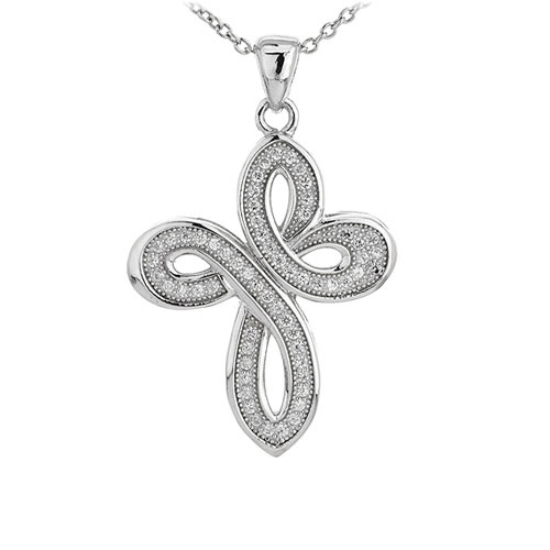 pendentif femme argent zirconium 8300968