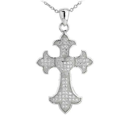 pendentif femme argent zirconium 8300978