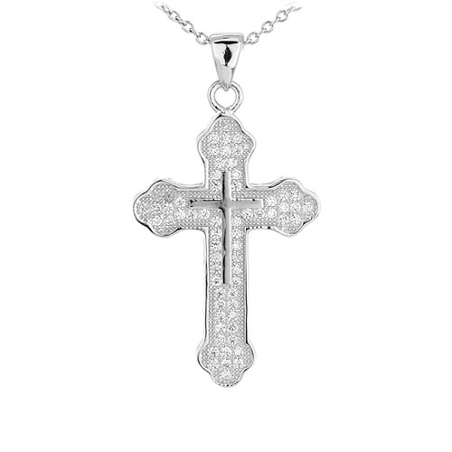 pendentif femme argent zirconium 8300982