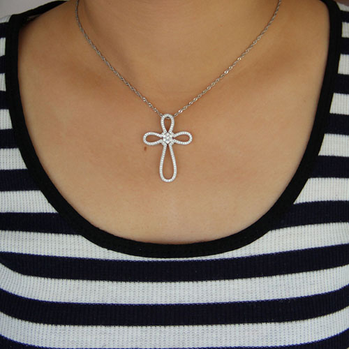 pendentif femme argent zirconium 8300985 pic4