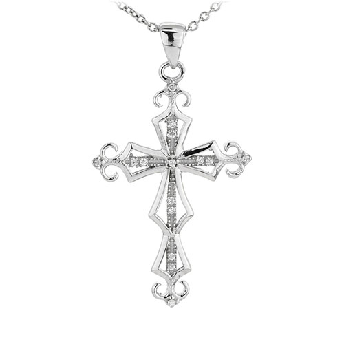 pendentif femme argent zirconium 8300999