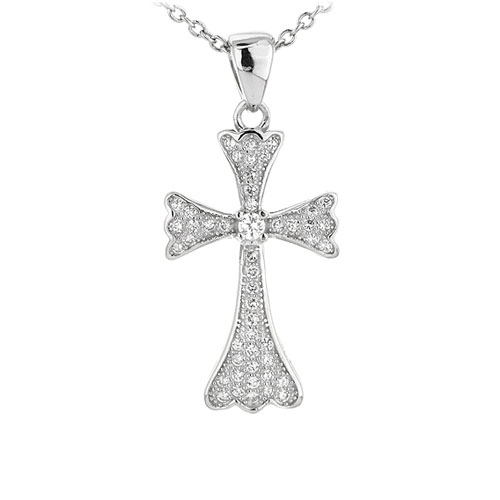 pendentif femme argent zirconium 8301002