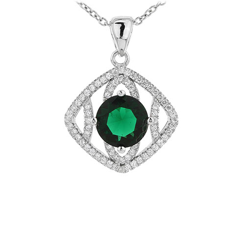 pendentif femme argent zirconium 8301018