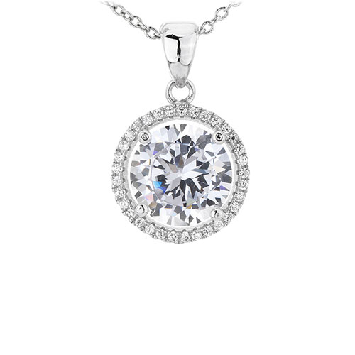 pendentif femme argent zirconium 8301023