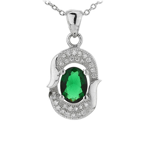pendentif femme argent zirconium 8301026
