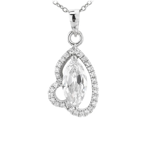 pendentif femme argent zirconium 8301036