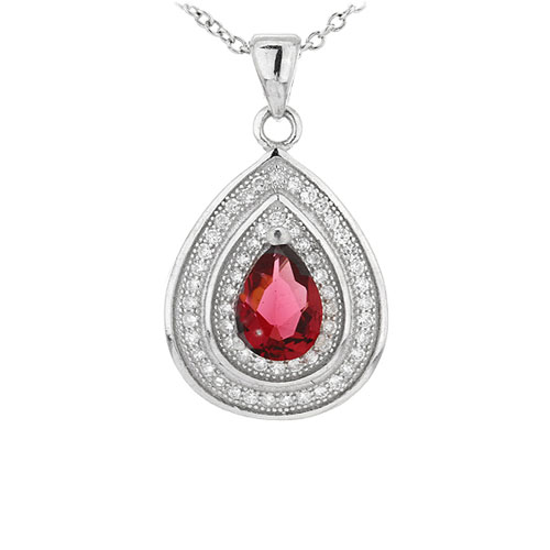 pendentif femme argent zirconium 8301040