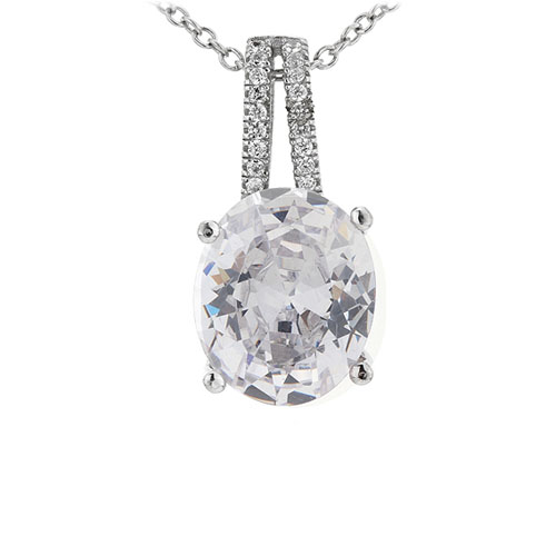 pendentif femme argent zirconium 8301043