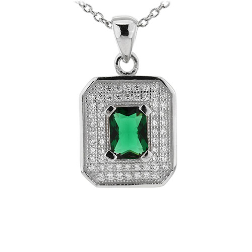 pendentif femme argent zirconium 8301044