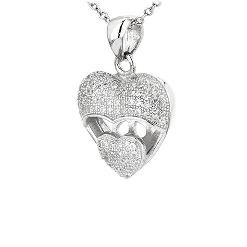 pendentif femme argent zirconium 8301061 pic2