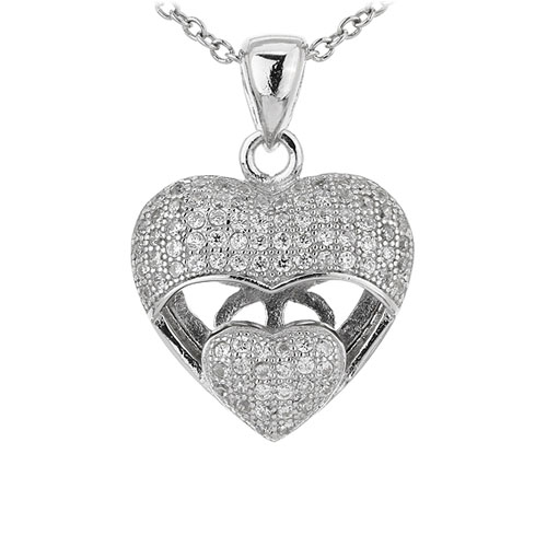 pendentif femme argent zirconium 8301061