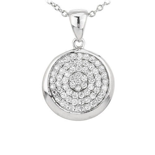 pendentif femme argent zirconium 8301072