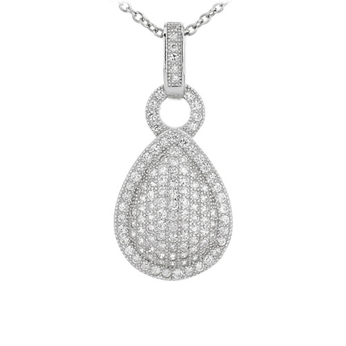 pendentif femme argent zirconium 8301074