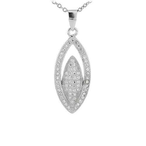 pendentif femme argent zirconium 8301075