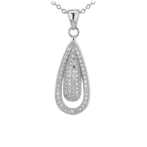 pendentif femme argent zirconium 8301078