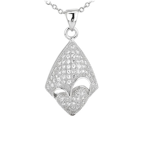 pendentif femme argent zirconium 8301083