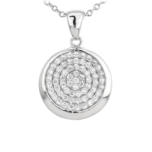 pendentif femme argent zirconium 8301084