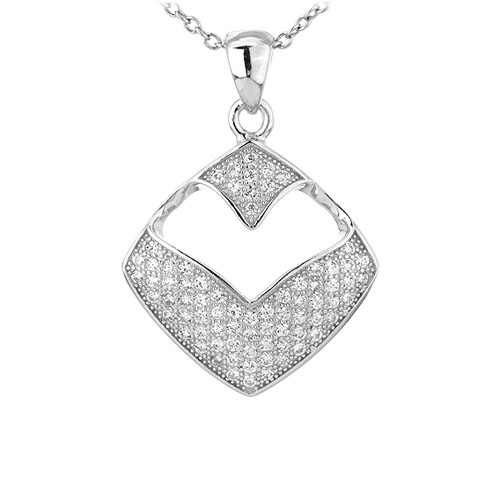 pendentif femme argent zirconium 8301090