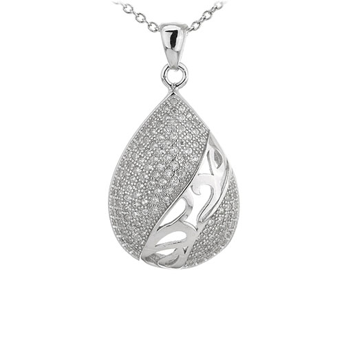 pendentif femme argent zirconium 8301091