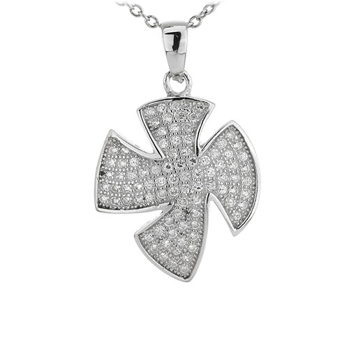 pendentif femme argent zirconium 8301092