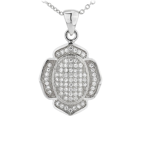 pendentif femme argent zirconium 8301093