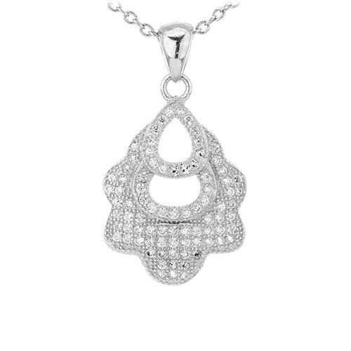 pendentif femme argent zirconium 8301095