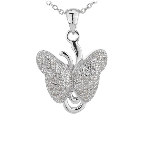 pendentif femme argent zirconium 8301097