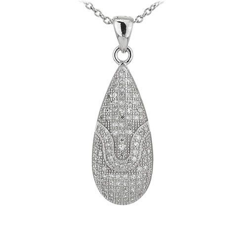 pendentif femme argent zirconium 8301098