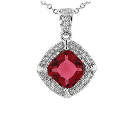 pendentif femme argent zirconium 8301099