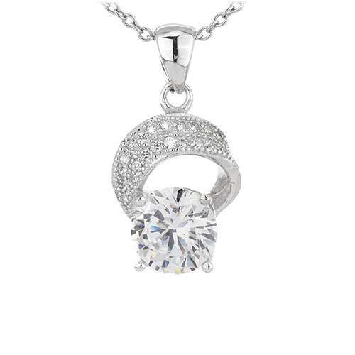 pendentif femme argent zirconium 8301105