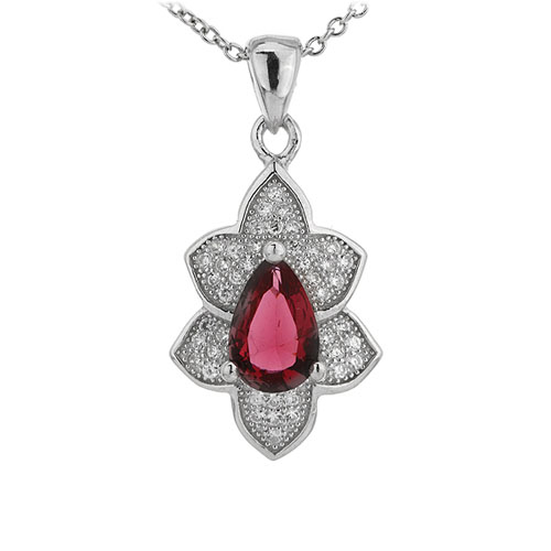 pendentif femme argent zirconium 8301112