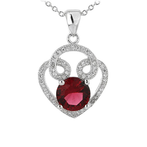 pendentif femme argent zirconium 8301119