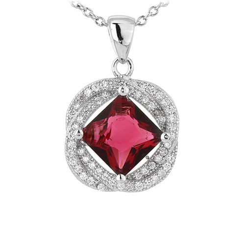 pendentif femme argent zirconium 8301121