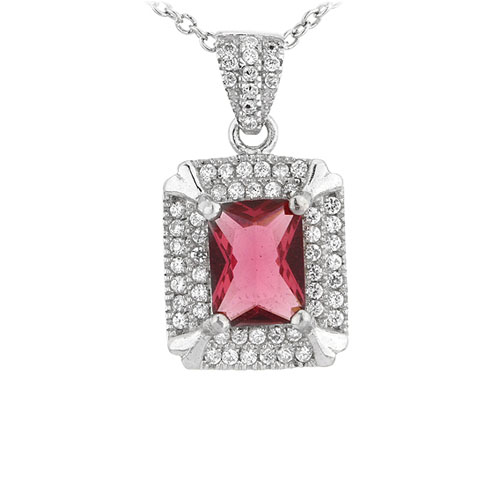 pendentif femme argent zirconium 8301124