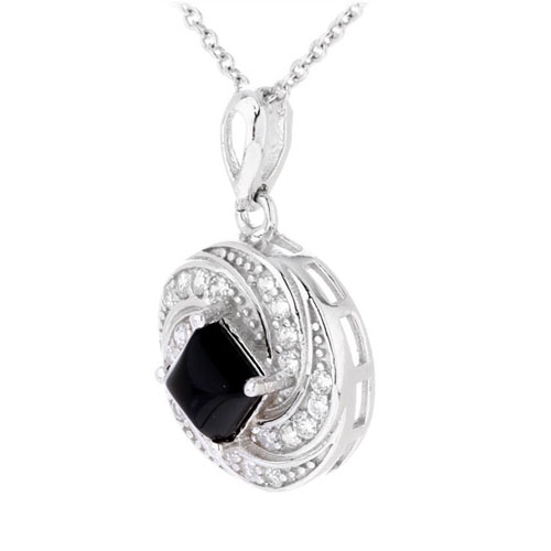 pendentif femme argent zirconium agate 8300382 pic2