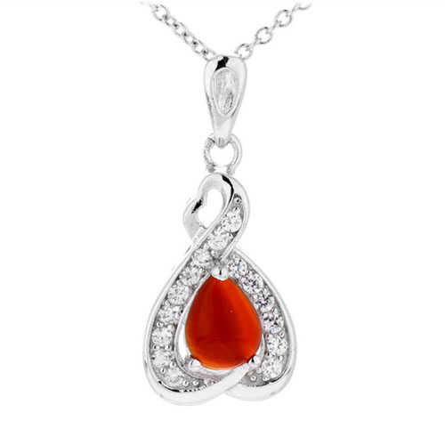 pendentif femme argent zirconium agate 8300386