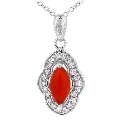 pendentif femme argent zirconium agate 8300387